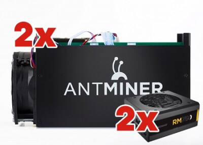 Antminer S5 Limited offer: 2x used S5 + 2x PSU 